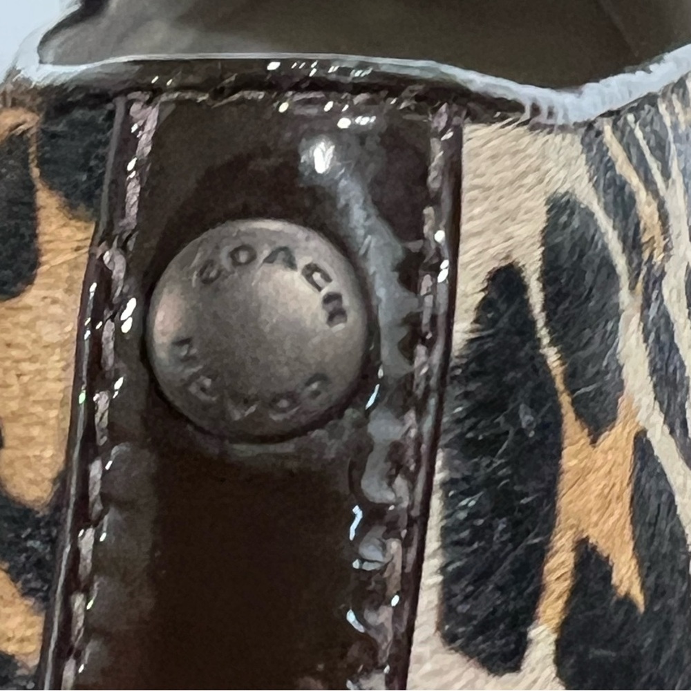 Coach NWT Q6161 Cambridge Haircalf Leopard Print Women's Flats Loafers 7 NWT - Picture 7 of 12